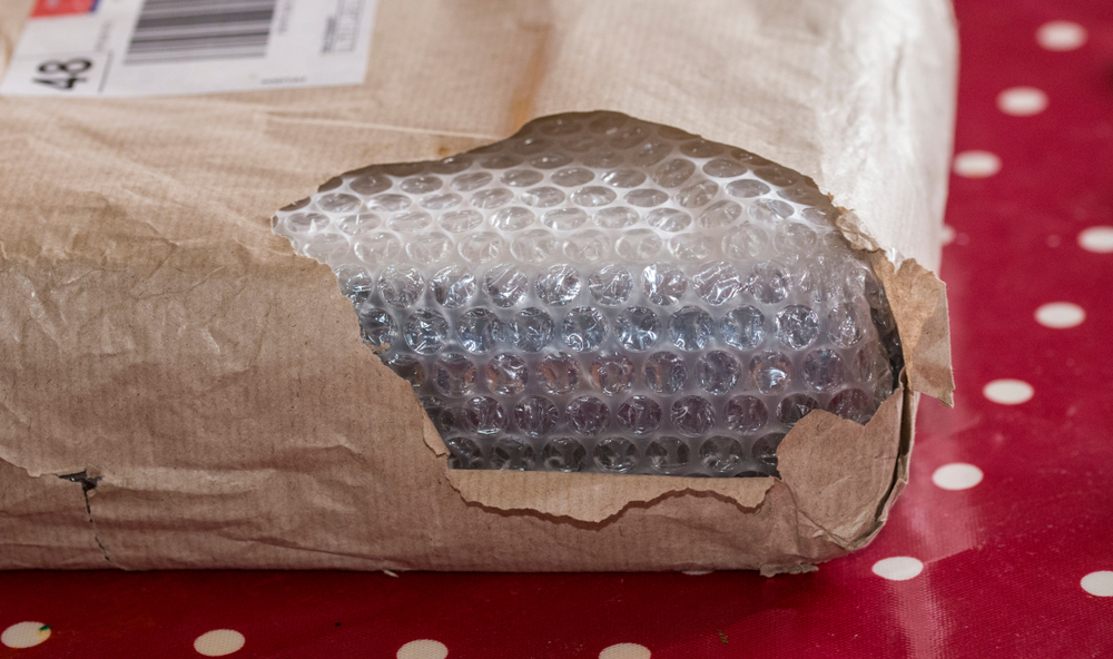 aufgerissene verpackung