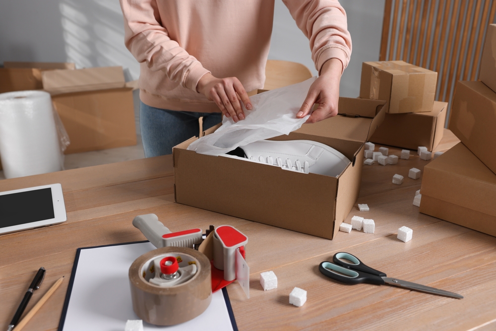 schuhe verpacken